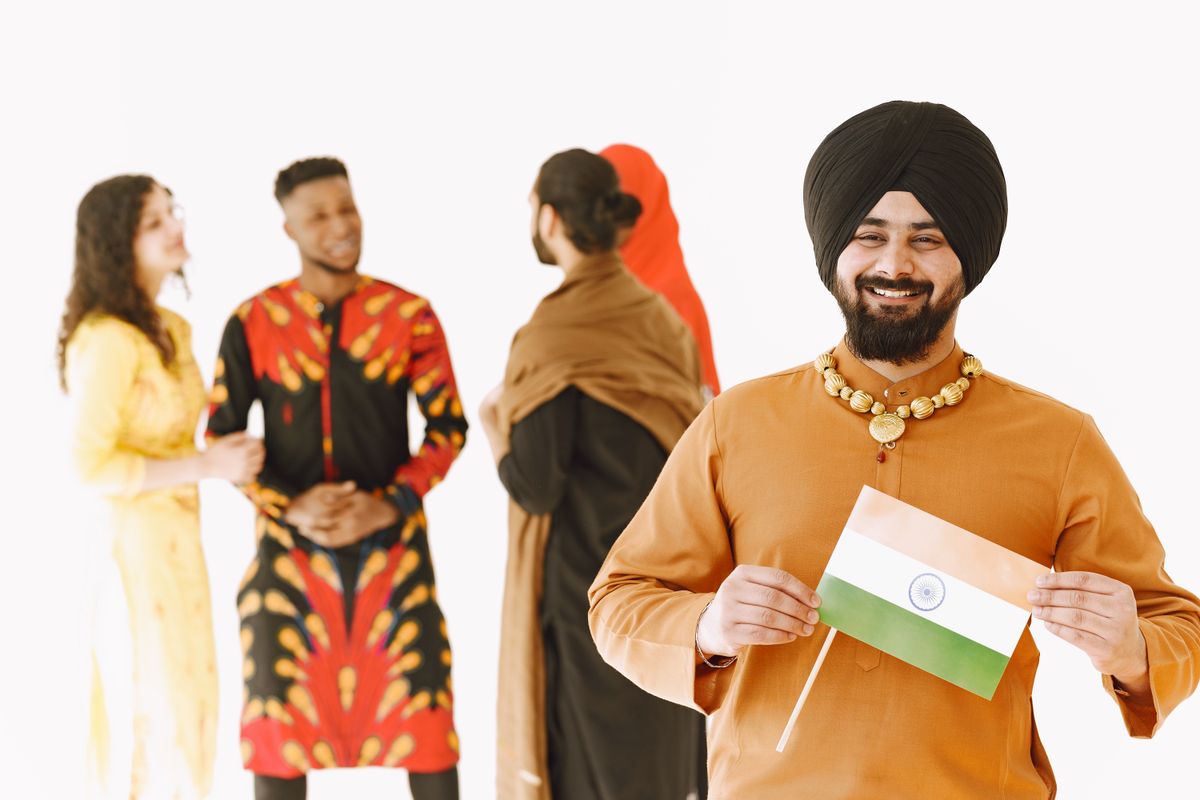 Diverse group of people in India